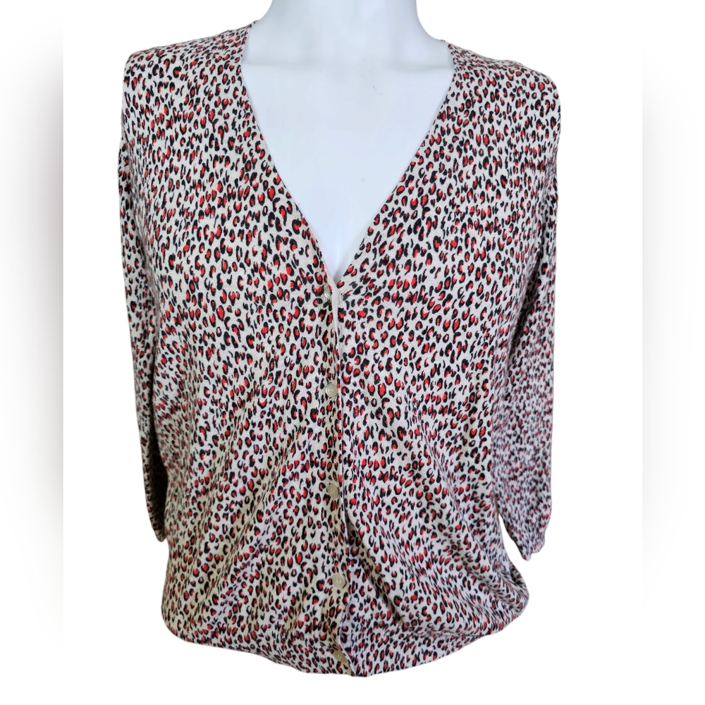 Gently worn size large Zara animal print cardigan‎
